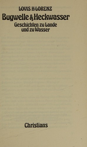 Bugwelle & Heckwasser