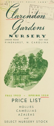 Price list, fall 1953 - spring 1954