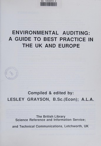 Environmental auditing