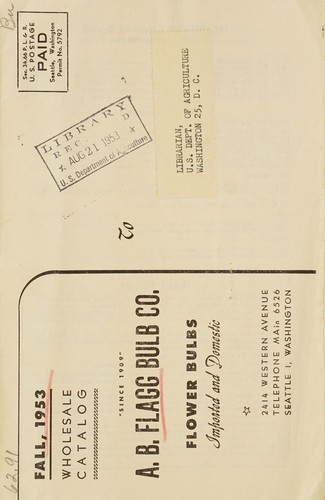 Wholesale catalog, fall, 1953