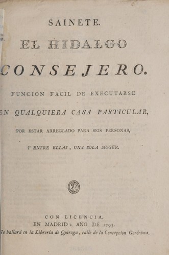 El hidalgo consejero