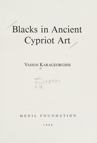 Blacks in ancient Cypriot art
