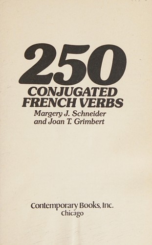 250 conjugated French verbs