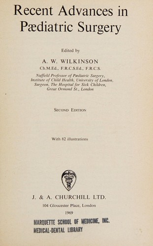 Recent advances in paediatric surgery