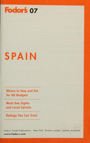 Fodor's 07 Spain