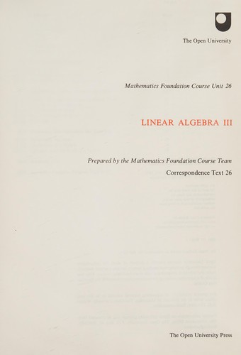 Linear Algebra