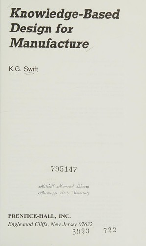 Knowledge-based design for manufacture