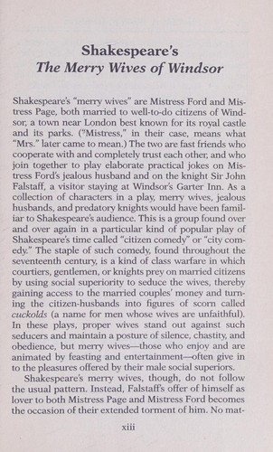 The merry wives of Windsor