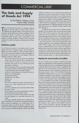 Student Law Review 1995 Yearbook