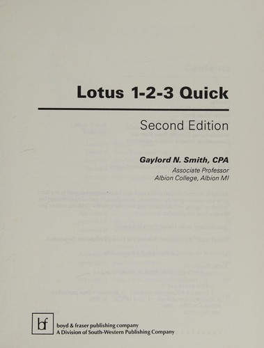 Lotus 1-2-3 Quick