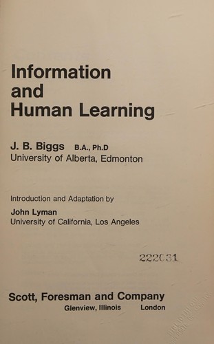 Information and human learning