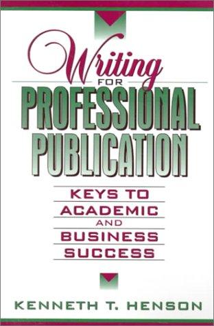 Writing for professional publication