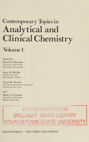 Contemporary Topics in Analytical and Clinical Chemistry