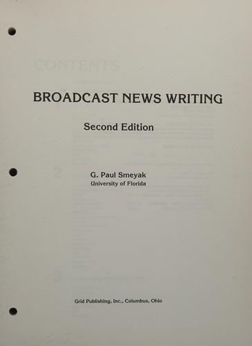 Broadcast news writing