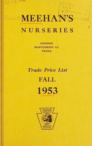 Trade price list, fall 1953