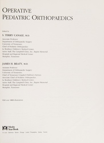 Operative pediatric orthopaedics