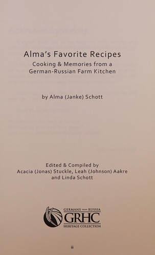 Alma's favorite recipes