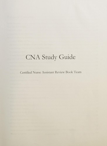 CNA study guide