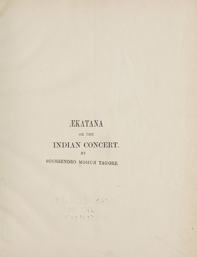 Elementary rules for the Hindoo musical notation