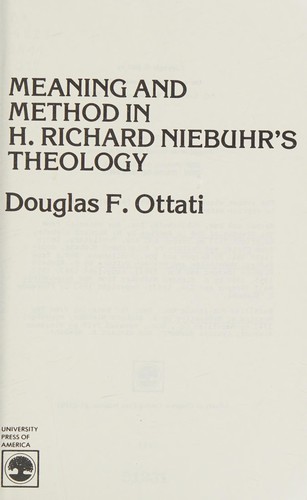 Meaning and method in H. Richard Niebuhr's theology
