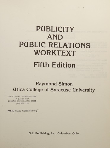 Publicity and public relations worktext