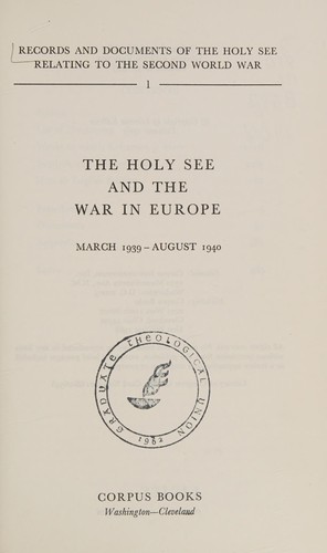 The Holy See and the War in Europe