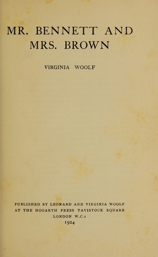 Mr. Bennett and Mrs. Brown