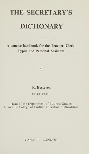 The secretary's dictionary
