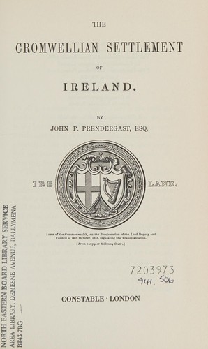 The Cromwellian settlement of Ireland