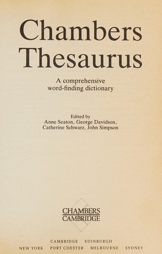 Chambers.Paperback Thesaurus