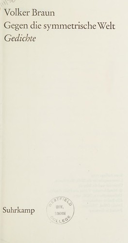 Gegen die symmetrische Welt