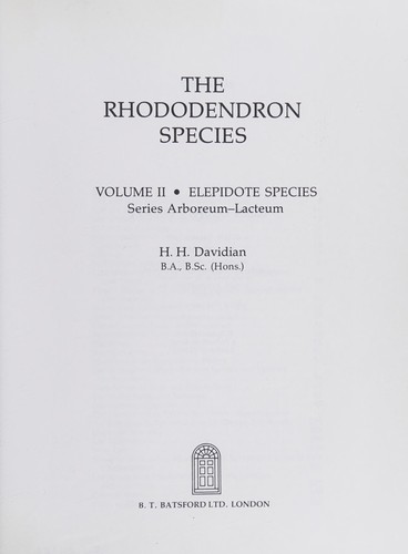 The Rhododendron Species