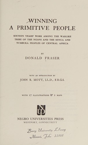 Winning a primitive people