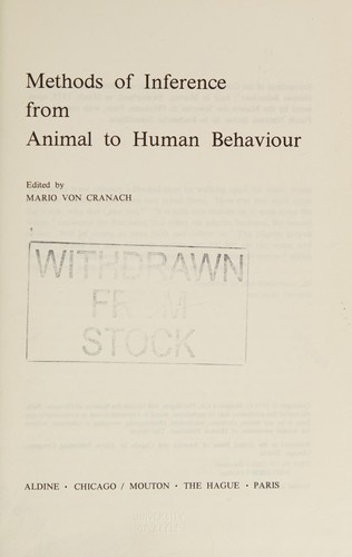 Methods of inference from animal to human behaviour