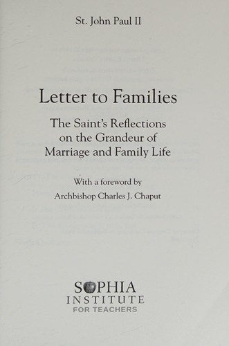 Letter to families
