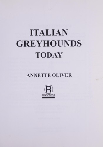 Italian Greyhounds today.