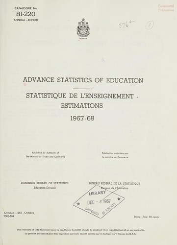 ADVANCE STATISTICS OF EDUCATION - DBS ANNUAL STATISTICS
