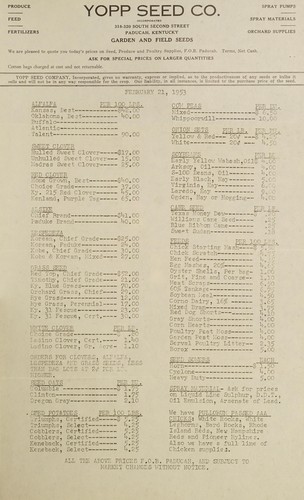 Garden and field seeds