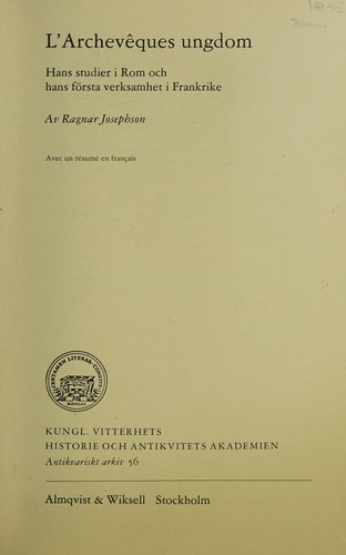 L'Archevêques ungdom