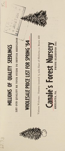 Wholesale price list for spring '54