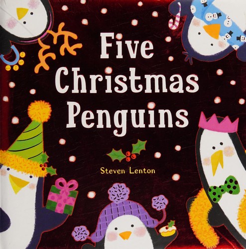 Five Christmas penguins
