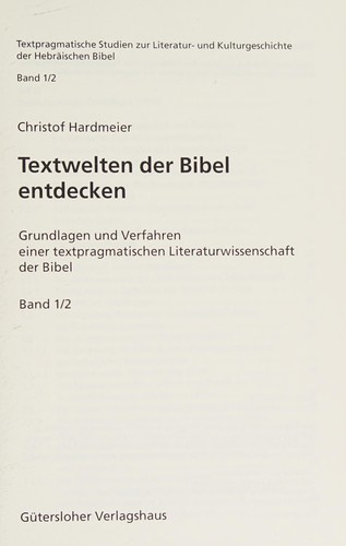 Textwelten der Bibel entdecken