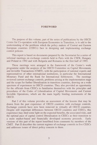 Exchange control policy