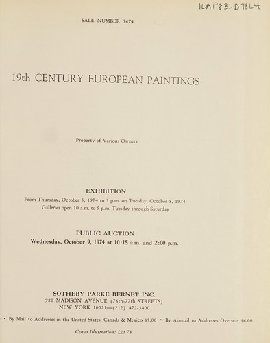19th century European paintings