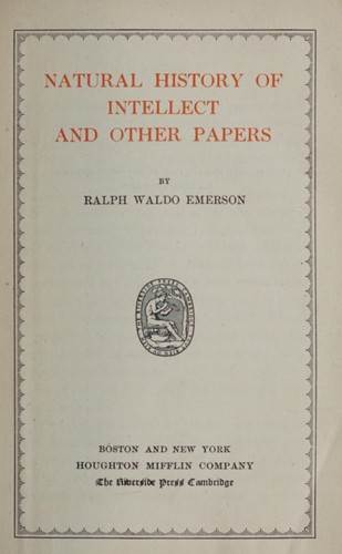 Complete works of Ralph Waldo Emerson