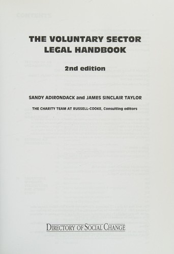 The Voluntary Sector Legal Handbook