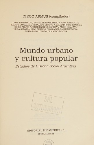 Mundo Urbano y Cultura