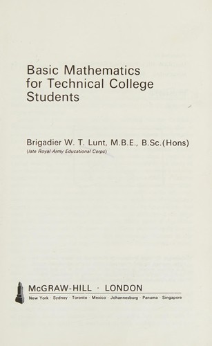 Basic mathematics for technical college students.