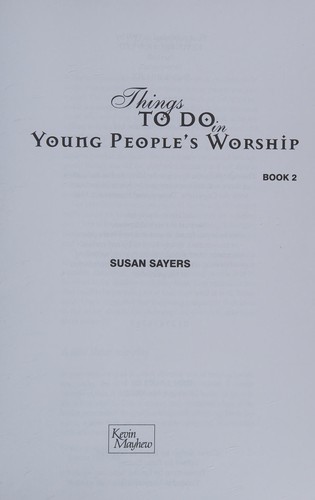 Things to Do in Young People's Worship