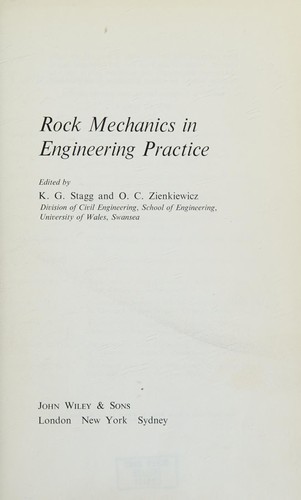 Rock mechanics in engineering practice